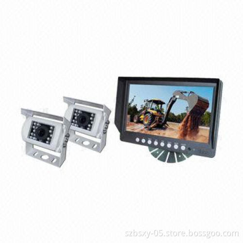 7-inch quad monitor wired backup camera system
